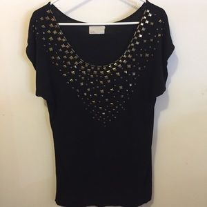 Lush  | Black Embellished Top Women’s L